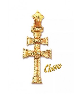Cruz de Caravaca de oro 6RGruesa